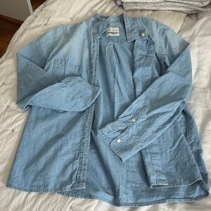 J. Crew Chambray Blue Button-Up Shirt size 12